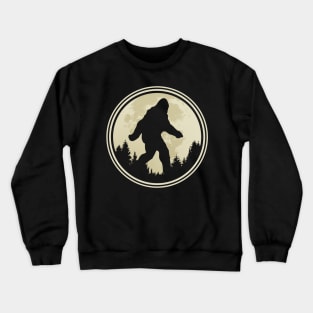 Bigfoot Moon Graphic for Sasquatch Believers Crewneck Sweatshirt